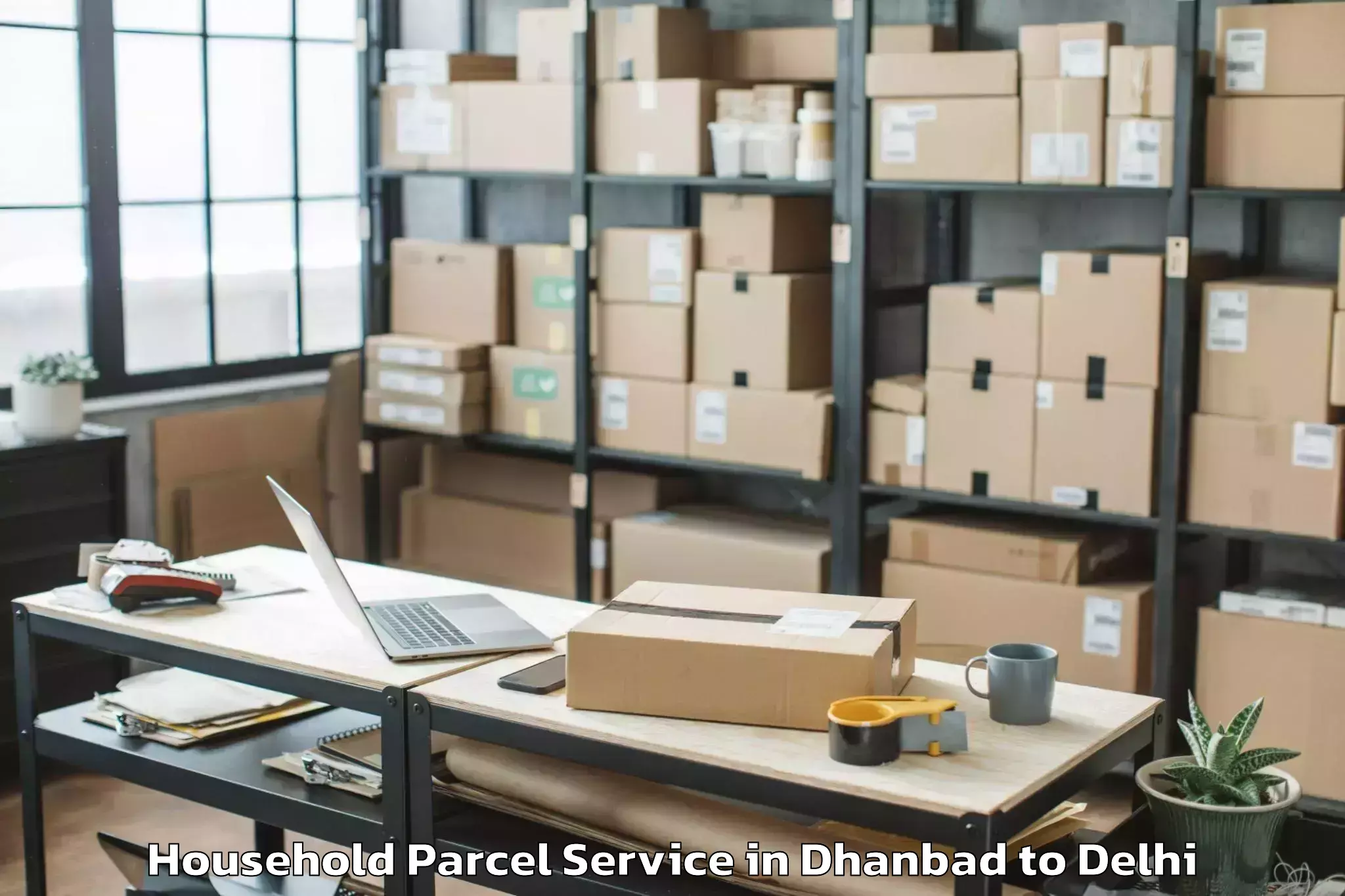 Hassle-Free Dhanbad to Karol Bagh Household Parcel